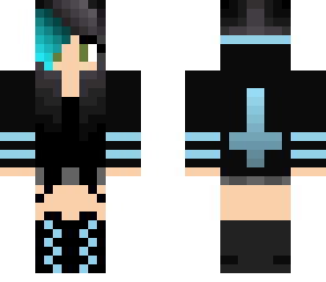 blue black emo girl