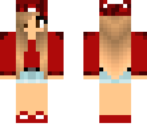 red girl with hat