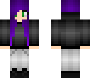 cool gal with dat purple hair