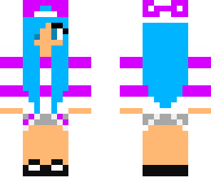 purple striped girl