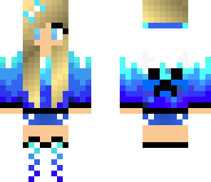 more blue creeper girl