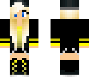 blonde in yellow