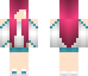 cyan and white girl 2