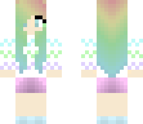 pastel rainbow girl