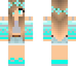 teal ombre girl