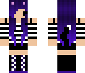 blue cat girl kawaii