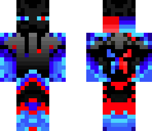 blue and red enderman