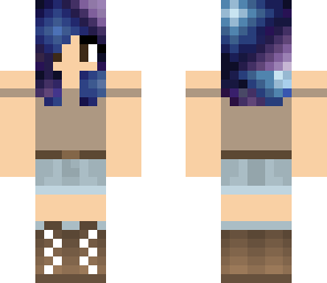 epic galaxy hair girl