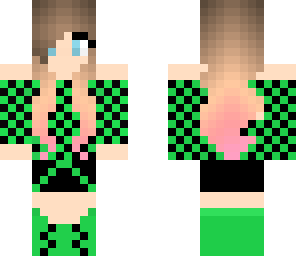 green checkered girl