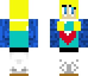 shy blue girl