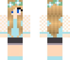 blue flower girl