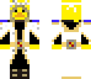 white and black duck mage