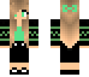cute green girl with sweater