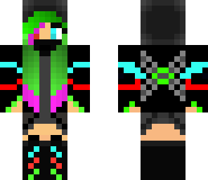purple and green hair assassin
