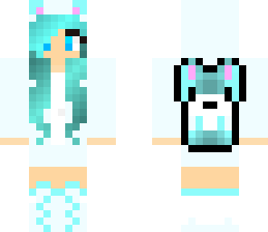 electric blue wolf girl