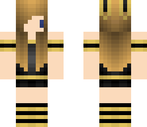 black and yellow bunny girl