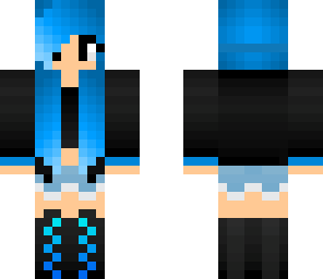 black and blue girl