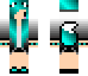 chibi blue wolf girl