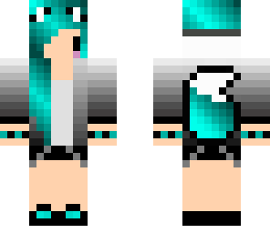 chibi one sided hair wolf girl