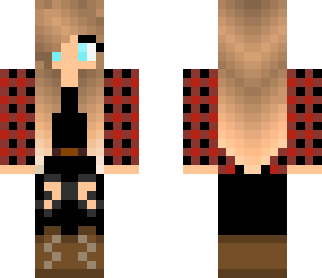 red plaid girl