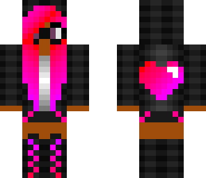 edit black heart girl with glasses