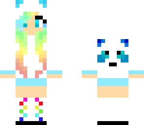 rainbow panda girl