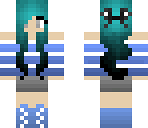 blue haired girl