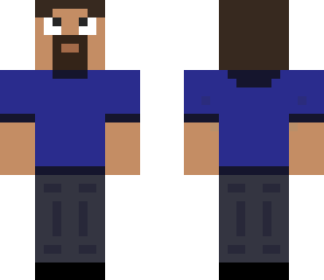 blue shirt man