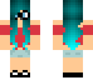 nerd gamer with blue hair