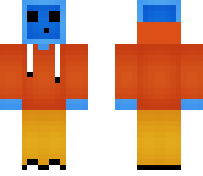 blue slime with hoodie