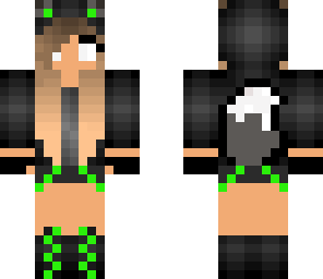 green herobrine wolf girl
