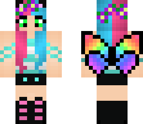 fairy cat blue and pink