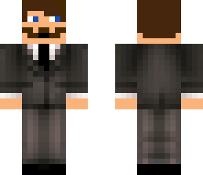 suit with mustache