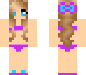 purple bikini babe