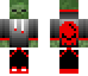 cool zombie with skull