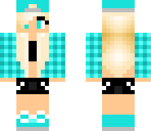 blue plaid girl