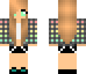 rainbow plaid girl