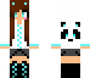panda girl blue