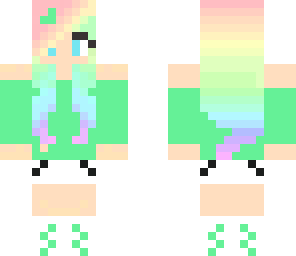 rainbow hair girl