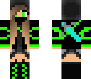 neon green assassin girl