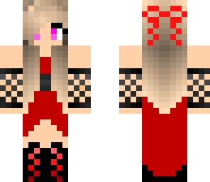 prom girl with red dress