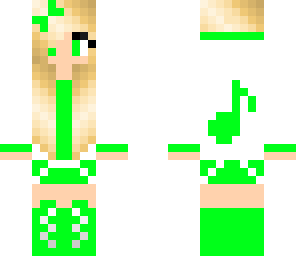 lime green music girl
