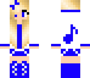 dark blue music girl