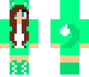 green kitty suit