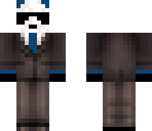 under cover panda in a suit