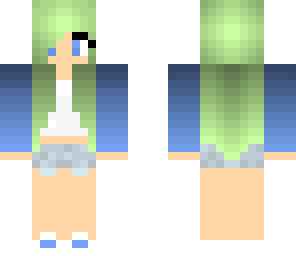green haired girl