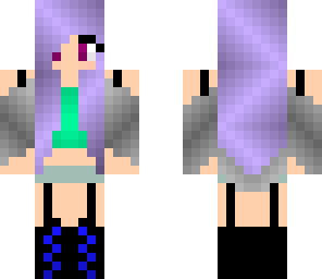 violet hair and velvet eyes