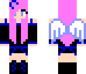 black angel with pink hair