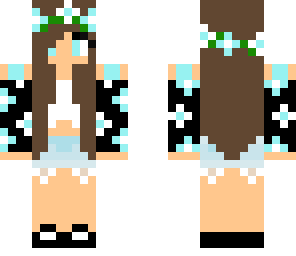 blue flower girl