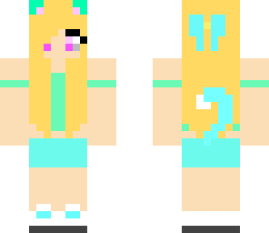 mint cat girl